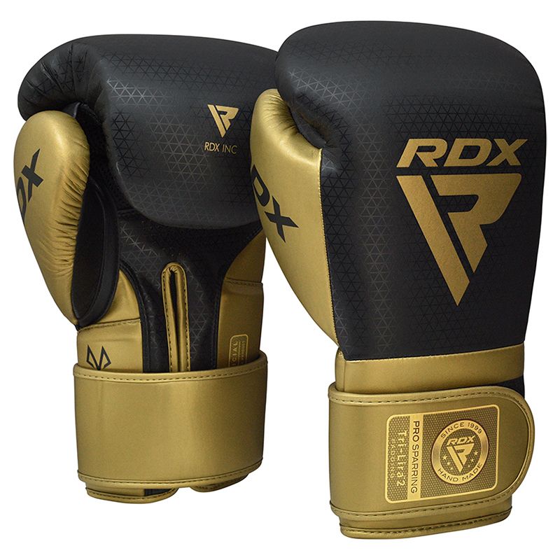 RDX L2 Mark Pro Sparring Boxing Gloves Hook and loop Black / Golden