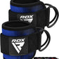 RDX A4 Ankle Straps For Gym Cable Machine-Blue-Pair