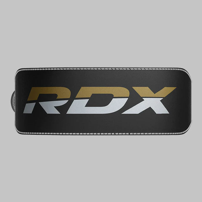 RDX 4 inch Gold and Black Leather Weightlifting belt