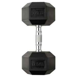 HOMCOM HEX Dumbbell 17.5KG Single  