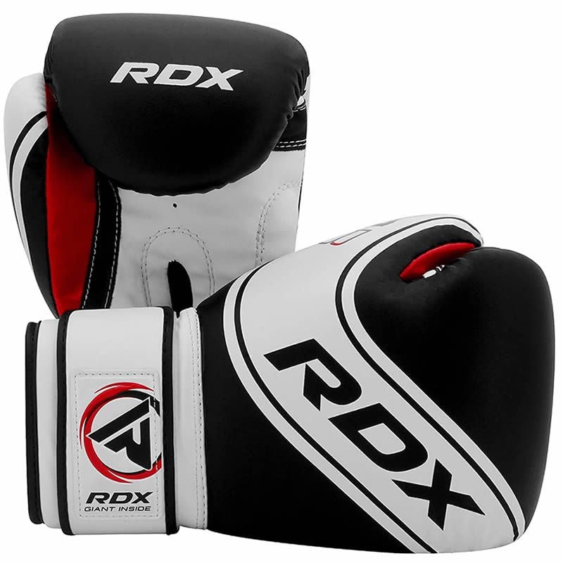 1 Pair of White and Black Kids 4B Robo boxing gloves