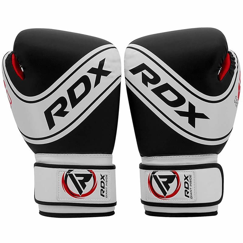 1 Pair of White and Black Kids 4B Robo boxing gloves