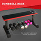 SPORTNOW Flat Weight Bench with Dumbbell Rack