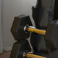 Black 5 tier dumbbell storage rack for home gym