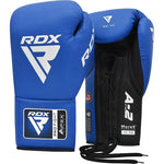 RDX APEX Competition/Fight Lace Up Boxing Gloves Blue