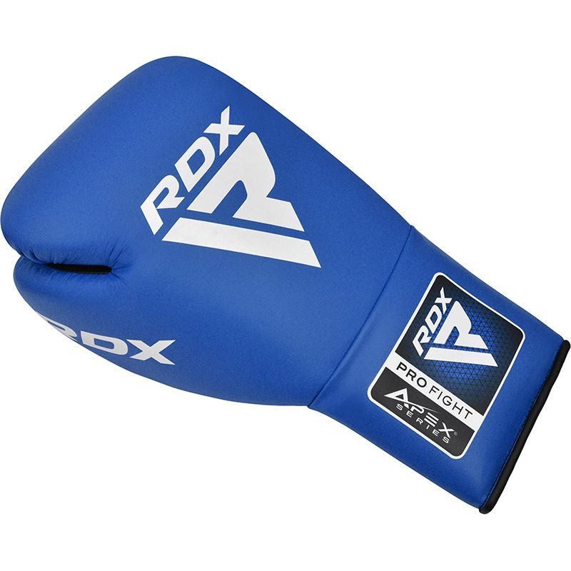 RDX Apex Competition/Fight Lace Up Boxing Gloves 10oz / Blue