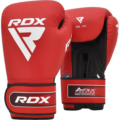 RDX APEX Sparring/Training Boxing Gloves Hook & Loop Red