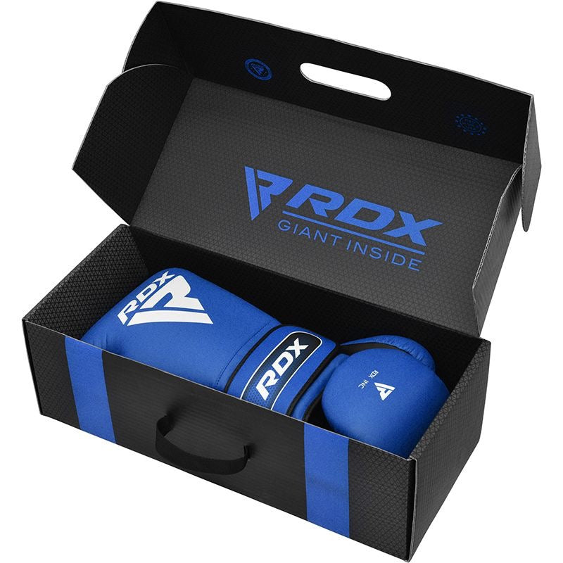 RDX APEX Sparring Boxing Glove Blue, Boxed, Open