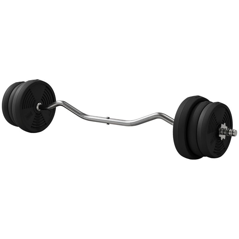 SPORTNOW Adjustable Weights with Curl Bar 25kg