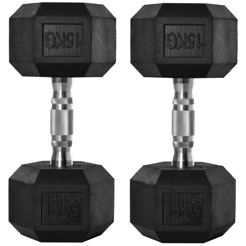 HEX Dumbbells 15kg Pair