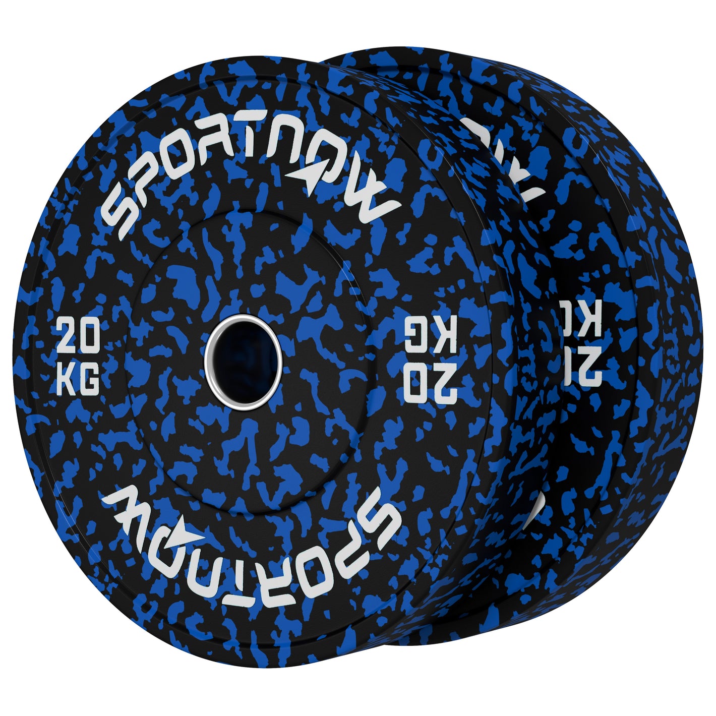 SPORTNOW Olympic Weight Plates Set, Solid Rubber Bumper Plates Weights Discs 2 x 20kg