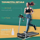 Electric Treadmill 1.25HP 10km/h Folding Running Machine Grey