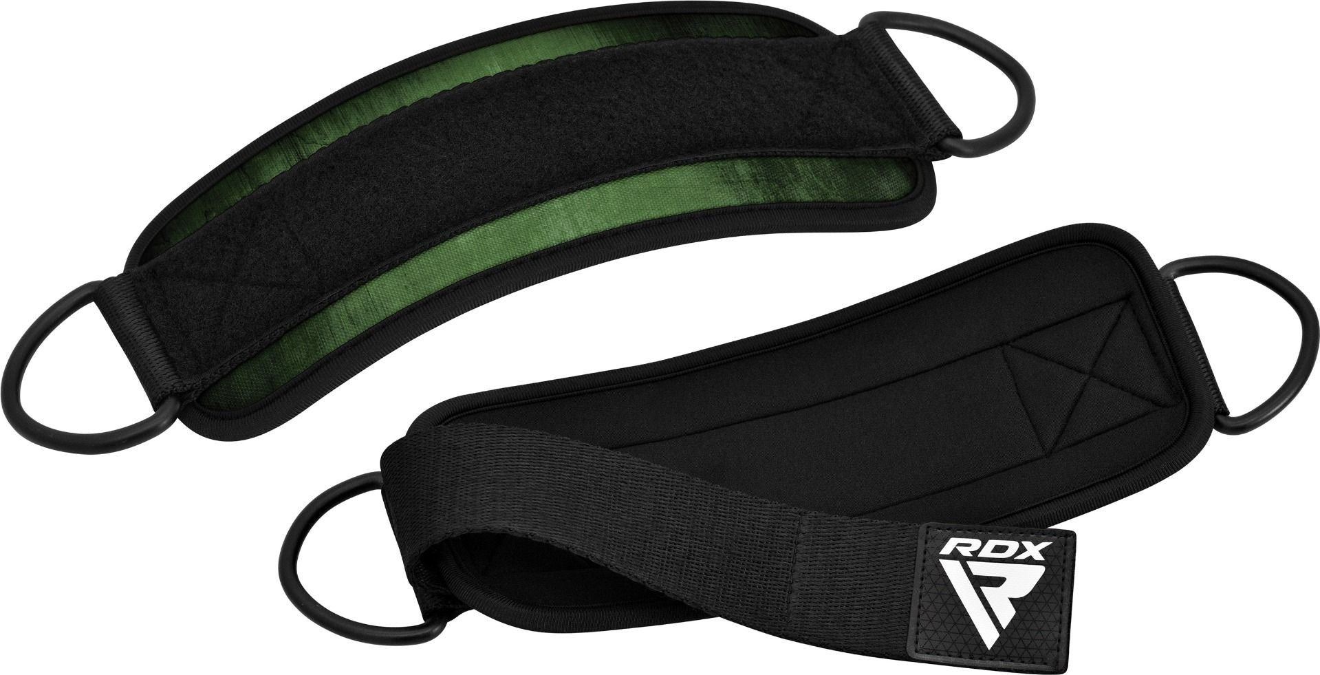 RDX A4 Ankle Straps For Gym Cable Machine-Green-Pair