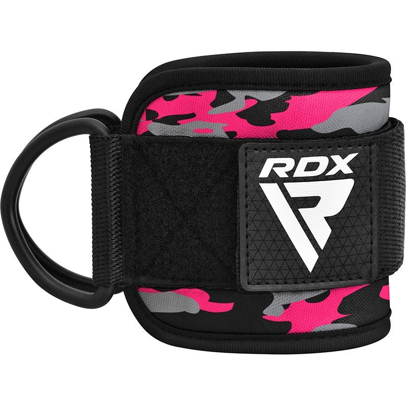 RDX A4 Ankle Straps For Gym Cable Machine-Cammo-Pink-Single