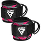 RDX A4 Ankle Straps For Gym Cable Machine-Pink Cammo-Pair