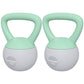 SPORTNOW Soft Kettlebell with Non-Slip Handle set of 2, 4kg/6kg/8kg/10kg