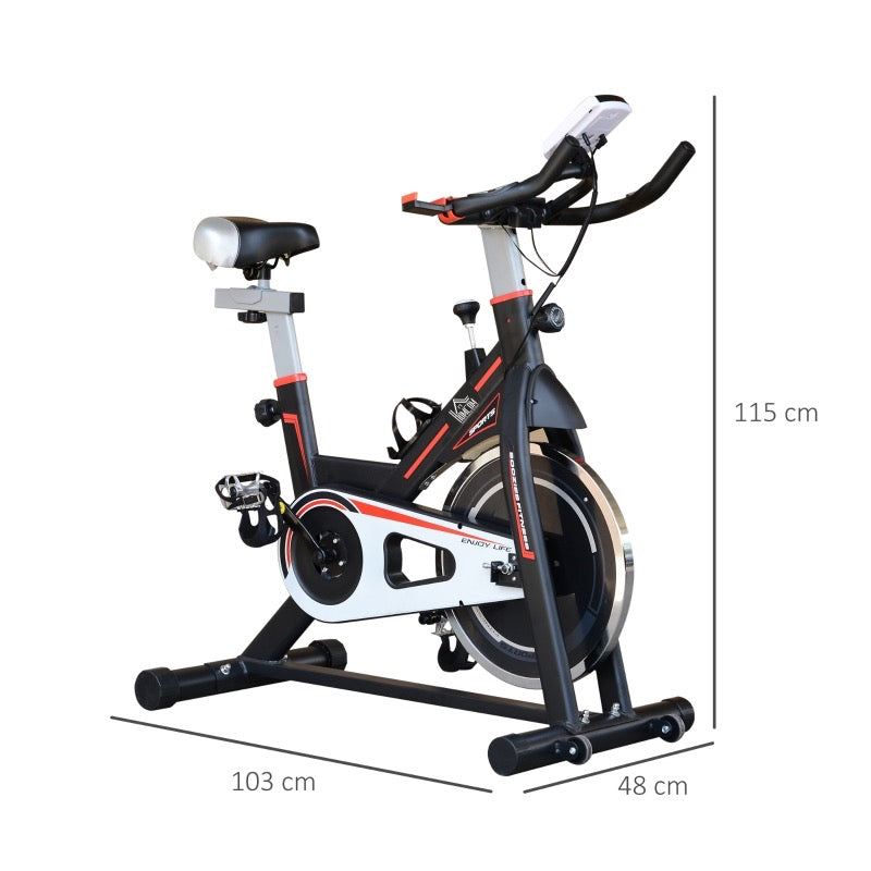 HOMCOM 8kg Flywheel Stationary Exercise Bike 