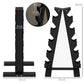 Black 5 tier dumbbell storage rack for home gym