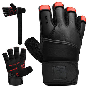 RDX L7 Leather Fitness Gloves With Straps