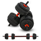 a pair of homcom 25kg dumbbells used for weight training 