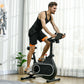 SPORTNOW Indoor Exercise Bike With Silent Flywheel & LCD Display