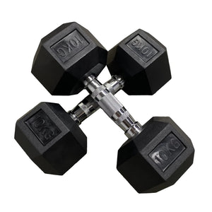 HOMCOM HEX Dumbbells 10KG Pair