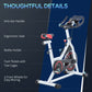 HOMCOM Exercise Spin Bike With 8KG Flywheel & LCD Display