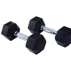 HOMCOM HEX Dumbbells 5KG Pair 