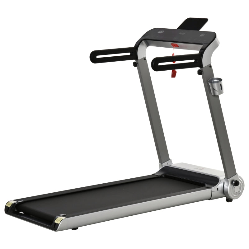 HOMCOM Folding Treadmill 46cm Mat USB Port LED Display 2HP Motor