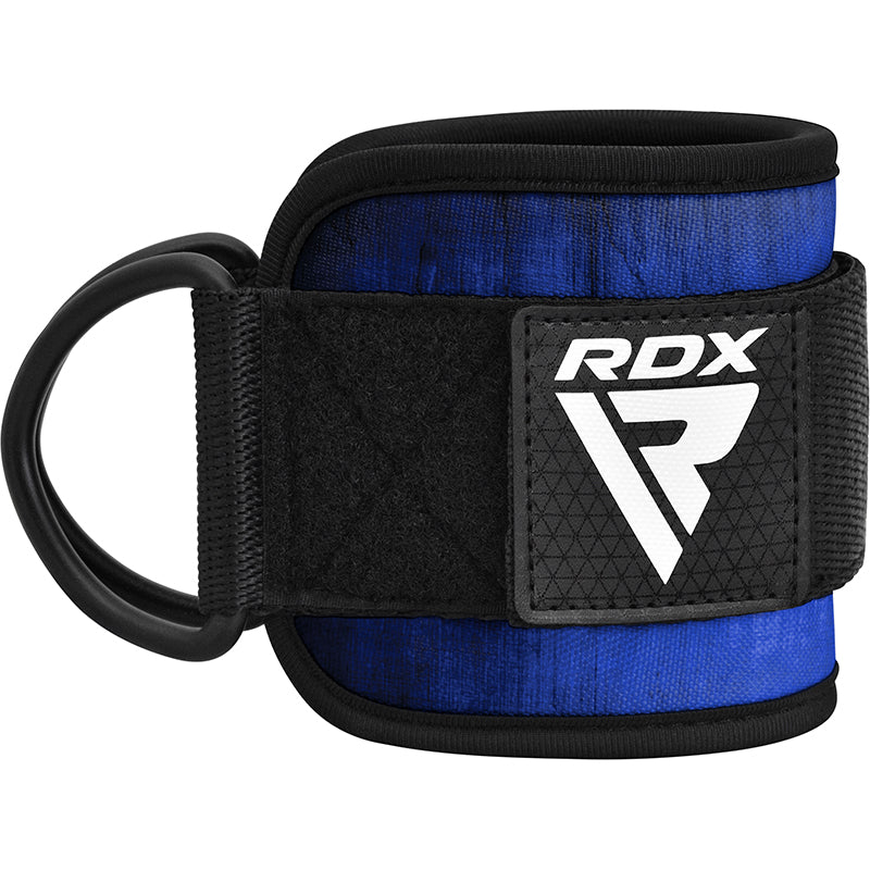 RDX A4 Ankle Straps For Gym Cable Machine-Blue-Single