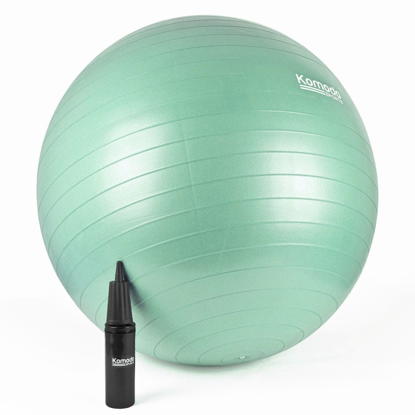 A green Komodo Sports 85CM Yoga Exercise Ball