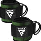 RDX A4 Ankle Straps For Gym Cable Machine-Green-Pair