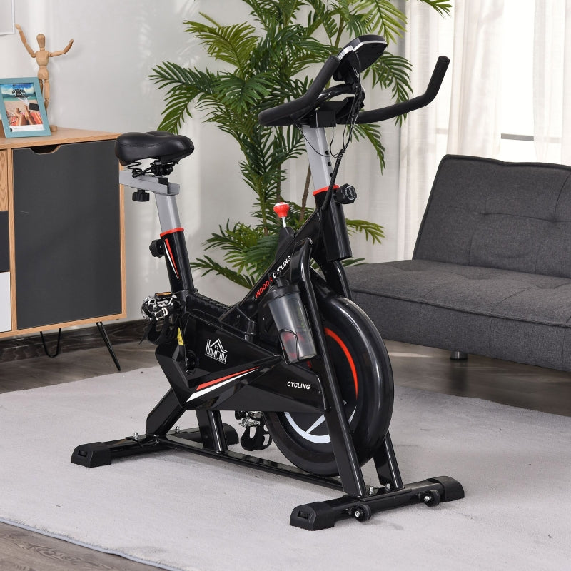 HOMCOM Exercise Spin Bike, 10kg Flywheel & LCD Display