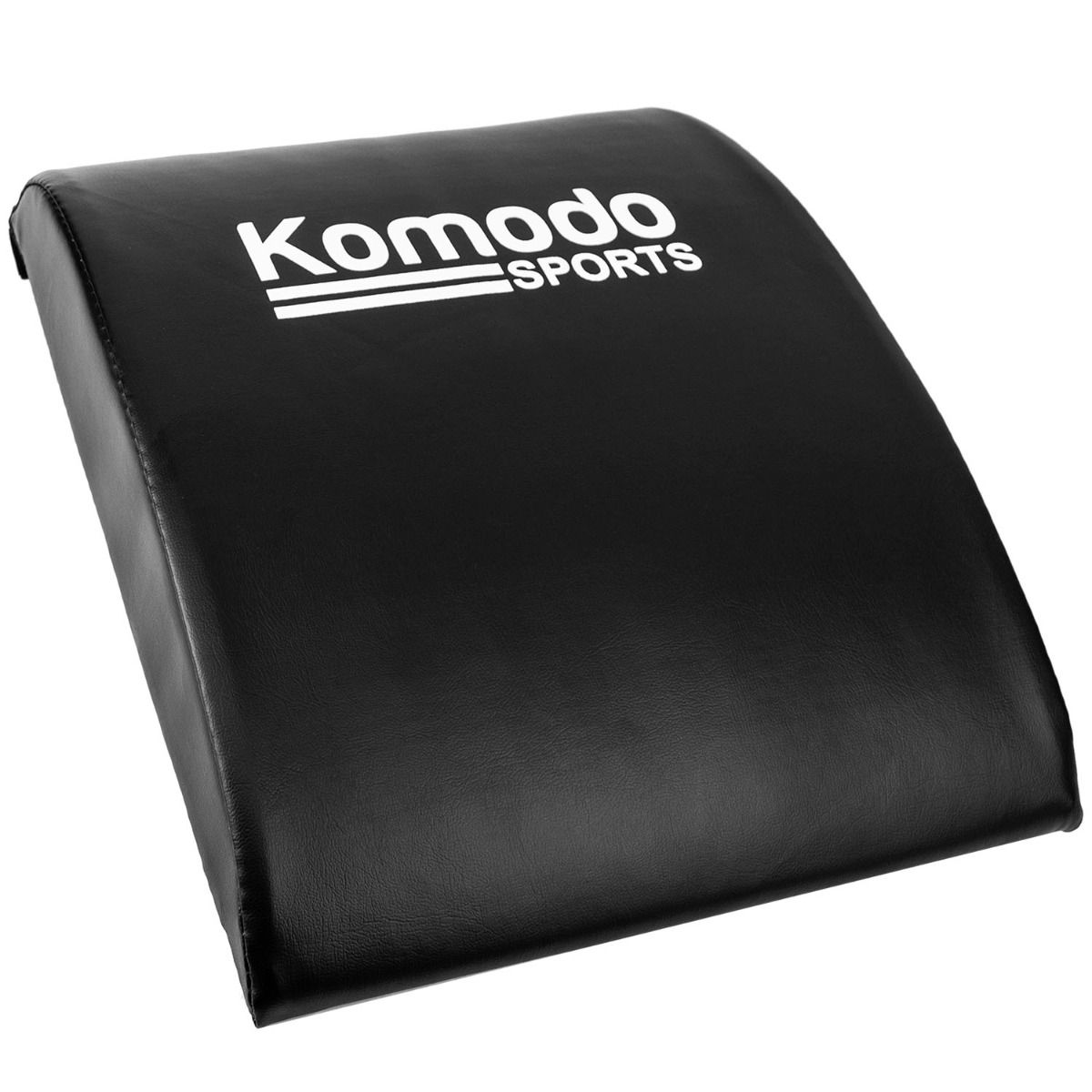 a black leather Komodo Sports Sit Up Ab Pad