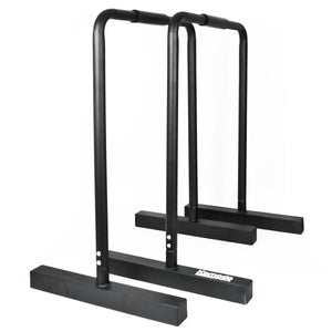 A pair of black Komodo Sports 80cm Parallel Dip Bars