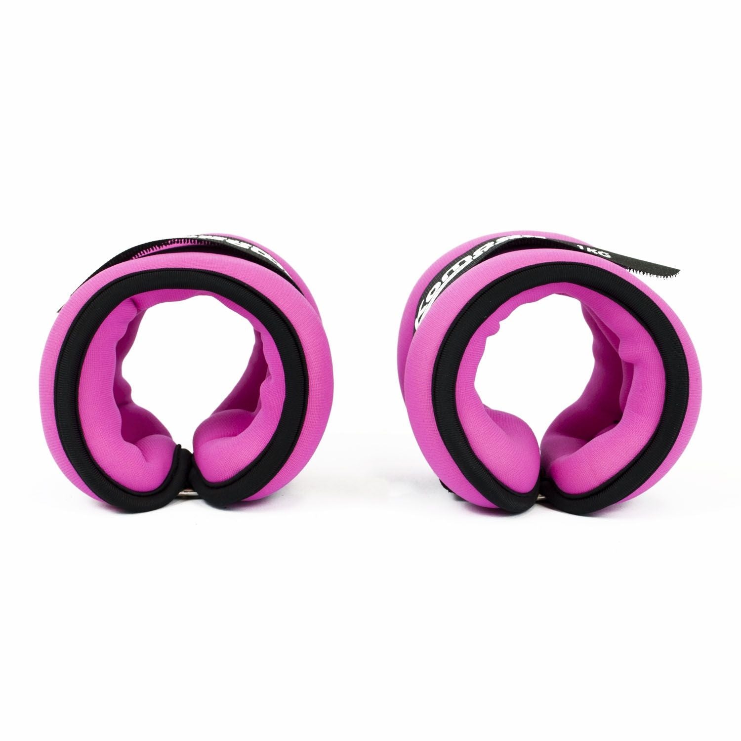 A pair of pink Komodo Sports Neoprene Ankle Weights