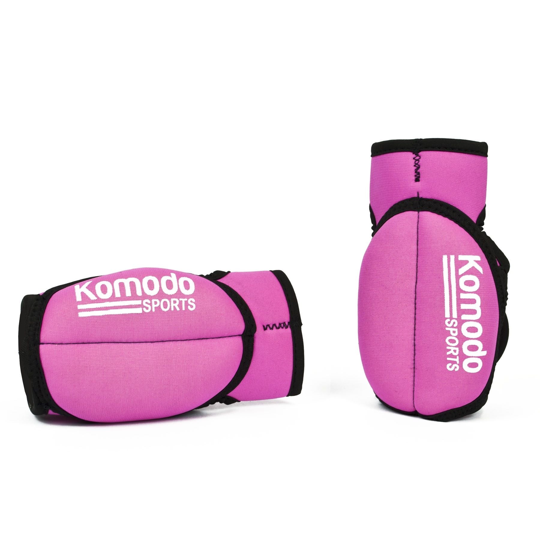 a pair of Komodo Sports Weighted Gloves in Pink