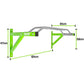 a green Komodo Sport Wall Mounted Pull Up Bar