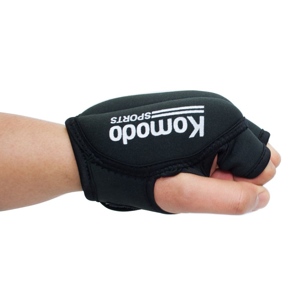 pair of black Komodo Sport Weighted Gloves used for adding weight to your exercise