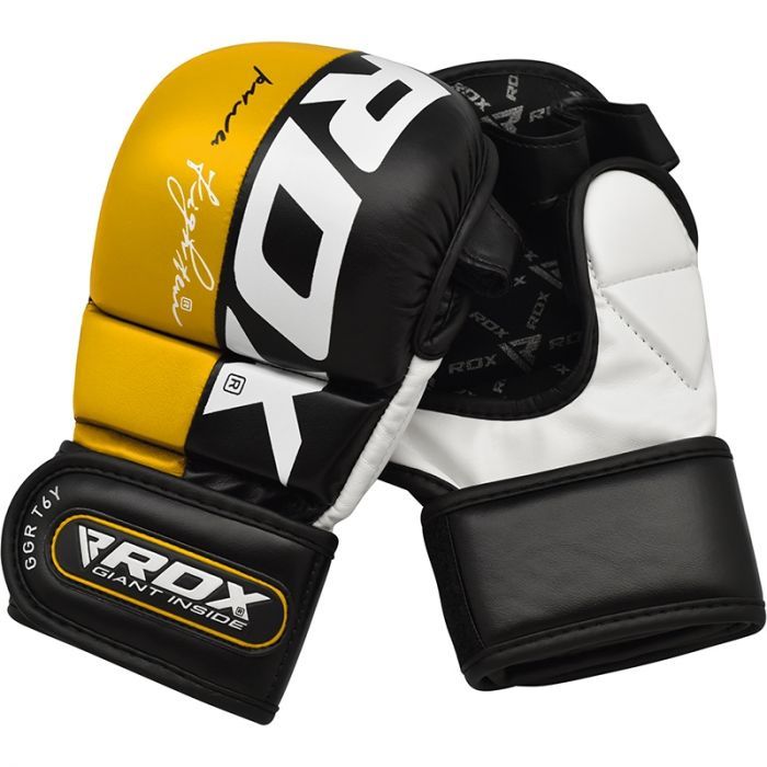 RDX T6 MMA Sparring Gloves 7oz Yellow