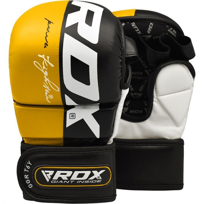 RDX T6 MMA Sparring Gloves 7oz Yellow