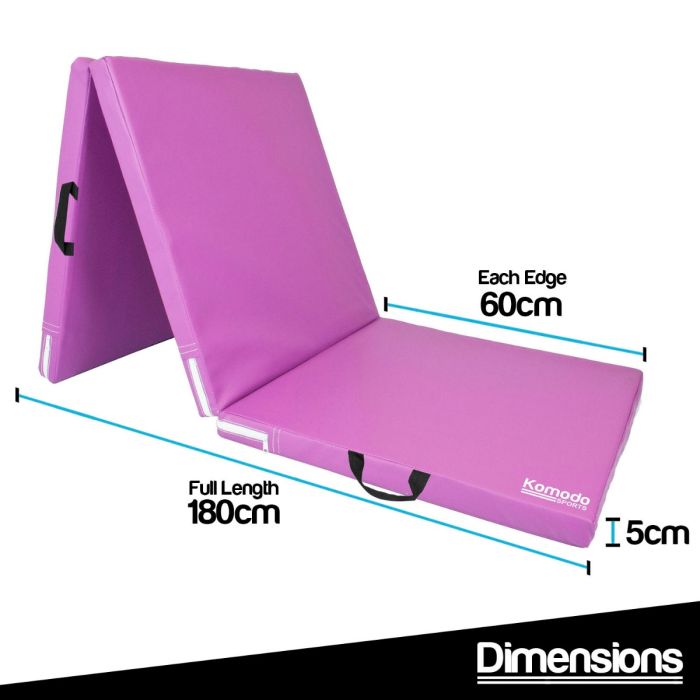 A purple Komodo Sports Tri Folding Yoga Mat