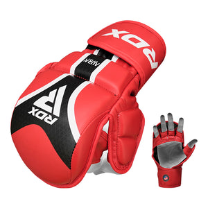 RDX T17 AURA MMA Hybrid Open Palm Grappling Gloves with Nova Tech