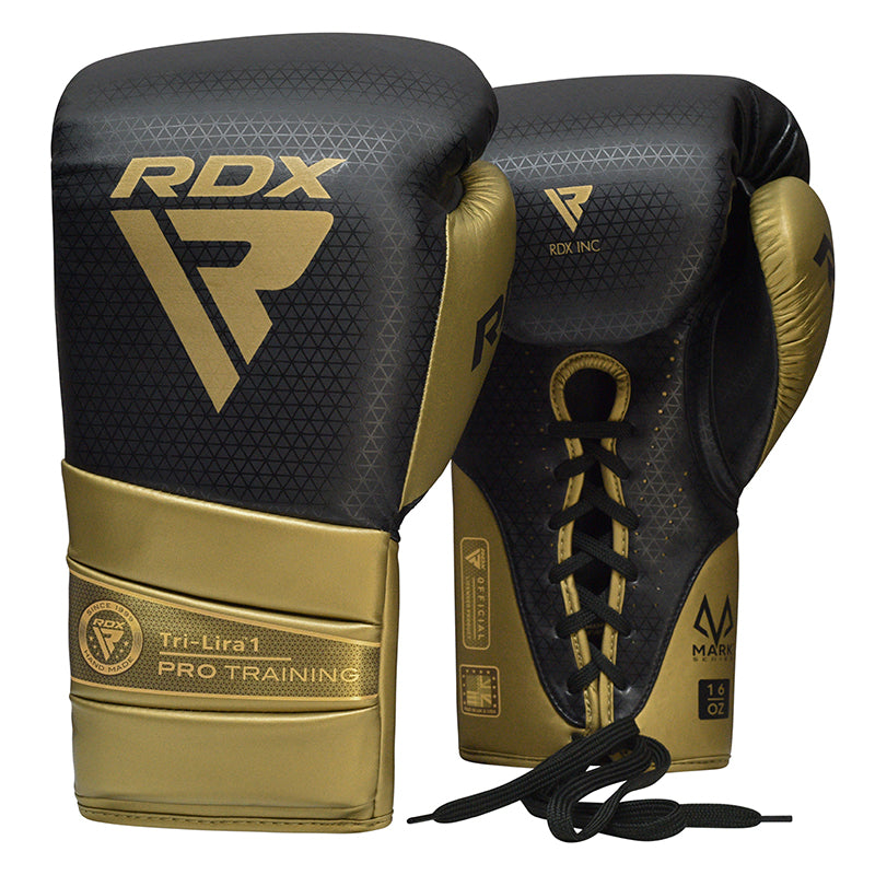 1 X Pair RDX L2 Mark Pro Golden Training Boxing Gloves