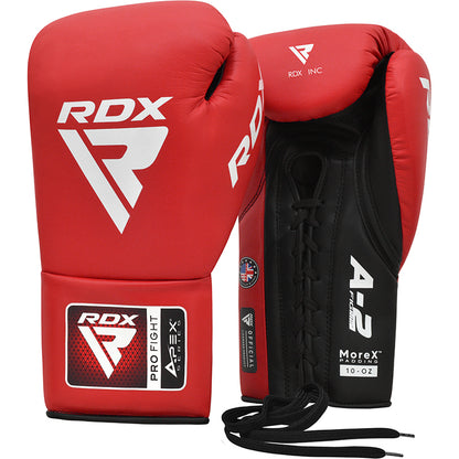 RDX APEX Red 10oz Boxing Training/Sparring Lace Up Gloves Men & Women Punching Muay Thai Kickboxing