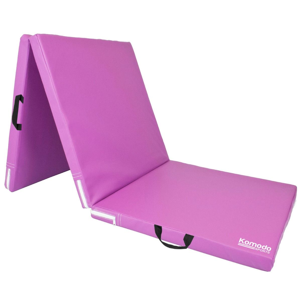 A purple Komodo Sports Tri Folding Yoga Mat